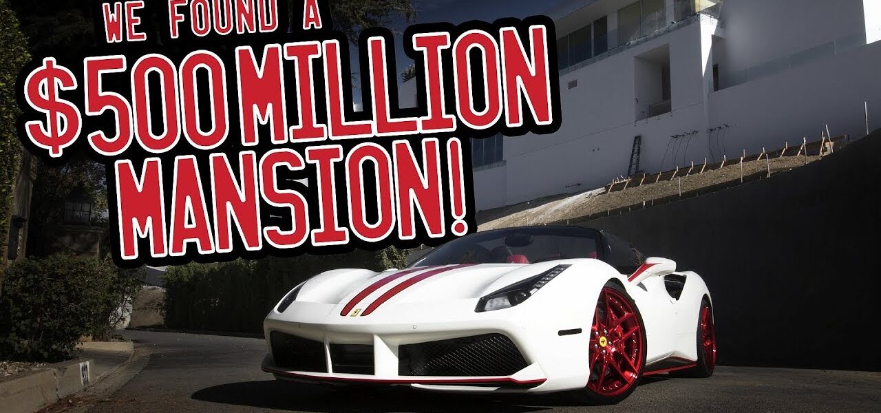 A tour of Beverly Hills in my Ferrari 488 Spider, we found a $500million mansion!
