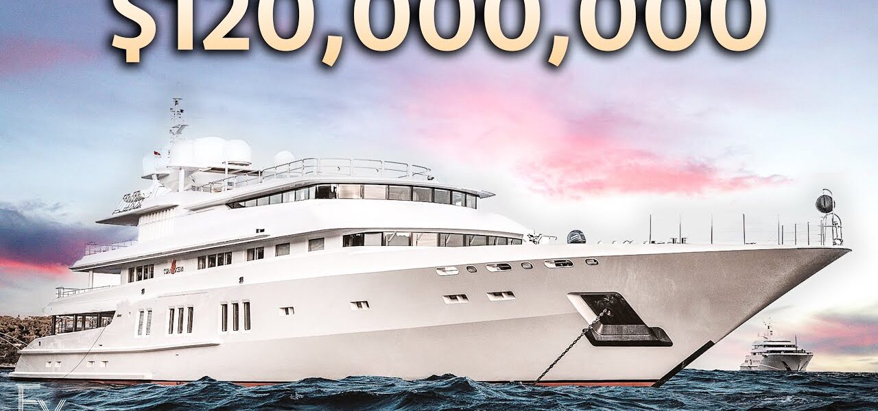 Touring a $120,000,000 MEGA YACHT With A Rooftop POOL!